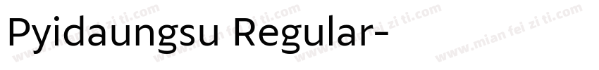 Pyidaungsu Regular字体转换